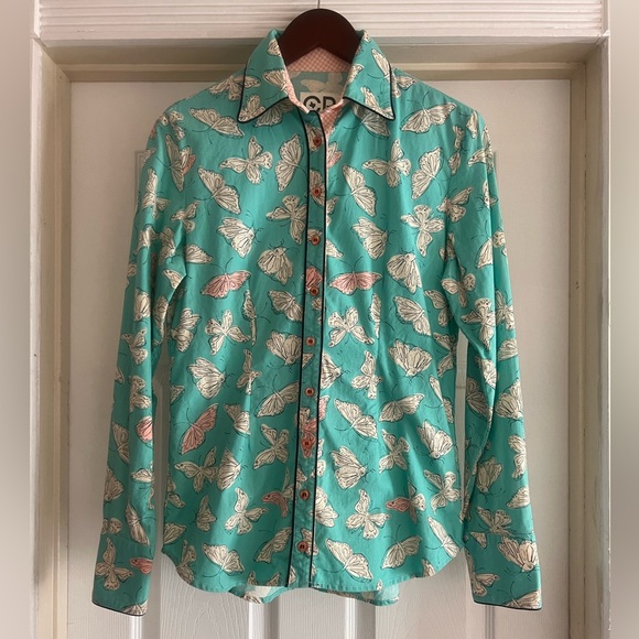 CR Ranchwear Moth Butterfly Novelty Print Western Shirt Button Front - Picture 1 of 11